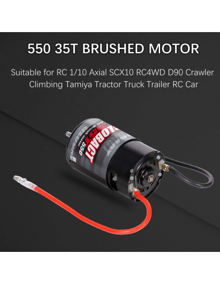 Motor RC Globact 550 35T para Crawler 1/10 TRX4 SCX10 Motor RC Globact 550 35T para Crawler 1/10 TRX4 SCX10
