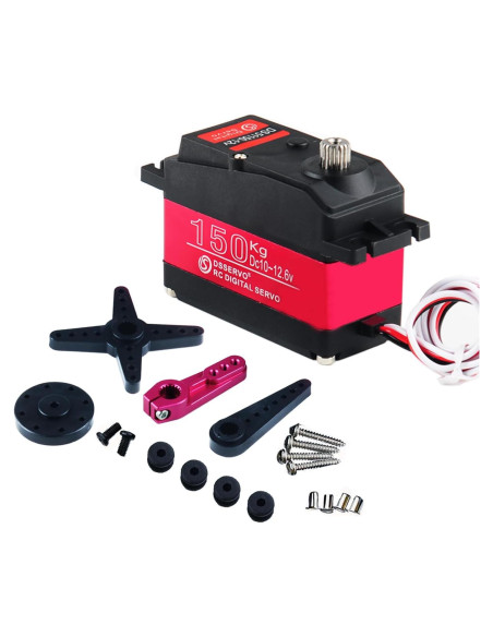 Servo Digital de Engranaje de Metal Stemedu 150kg 12V Impermeable Servo Digital de Engranaje de Metal Stemedu 150kg 12V Impermeable