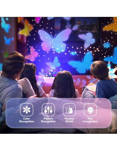 Proyector de Estrellas Mariposa JKGIFTS Rosa Luz Nocturna