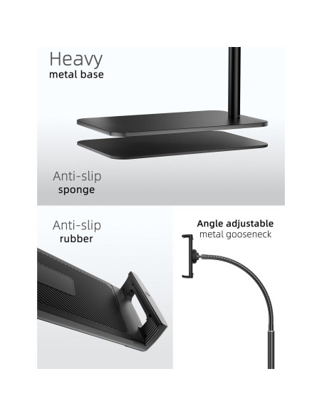 Soporte de Piso Ajustable LanPavilion para iPad y Tabletas Soporte de Piso Ajustable LanPavilion para iPad y Tabletas