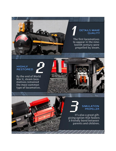 Kit de Construcción Tren de Vapor Clásico GWR dOvOb 789 Piezas