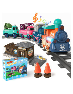 Juego de Tren Eléctrico MORECOLL 19052B con Música y Luces