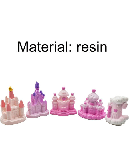 5 Figuras de Castillo en Miniatura Pinenjoy - Resina 4-6 cm 5 Figuras de Castillo en Miniatura Pinenjoy - Resina 4-6 cm