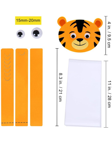 Kit de Manualidades Winlyn 24 Diademas Animales Selva DIY