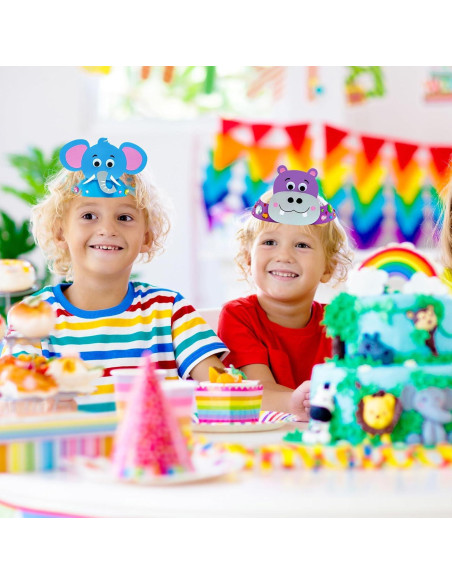 Kit de Manualidades Winlyn 24 Diademas Animales Selva DIY Kit de Manualidades Winlyn 24 Diademas Animales Selva DIY