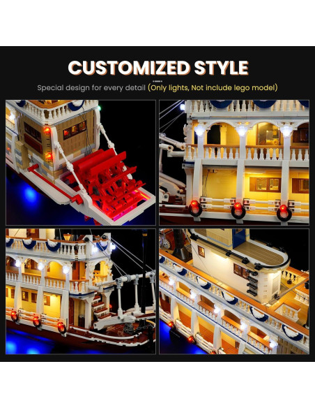Kit de Luz LED DALDED para Lego Ideas River Steamboat 21356 Kit de Luz LED DALDED para Lego Ideas River Steamboat 21356