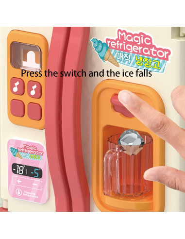 Refrigerador de Juguete con Música y Luz - Spray Rojo