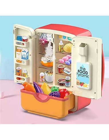 Refrigerador de Juguete con Música y Luz - Spray Rojo