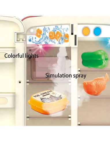 Refrigerador de Juguete con Música y Luz - Spray Rojo