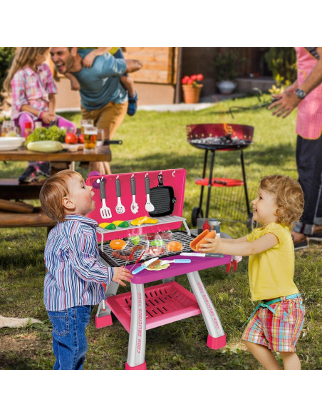 Juego de Cocina Parrilla Rosa AuroTops con Luz y Sonido Juego de Cocina Parrilla Rosa AuroTops con Luz y Sonido