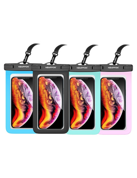 Paquete de 4 Fundas Impermeables Newppon para Smartphone Paquete de 4 Fundas Impermeables Newppon para Smartphone