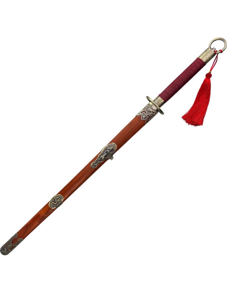 Espada China Hua Mulan 104 cm con Funda de Madera Afilada Espada China Hua Mulan 104 cm con Funda de Madera Afilada
