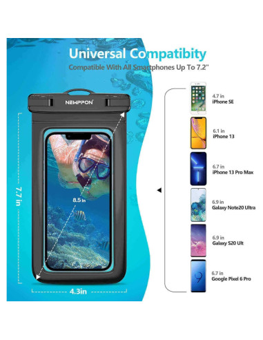 Paquete de 4 Fundas Impermeables Newppon para Smartphone