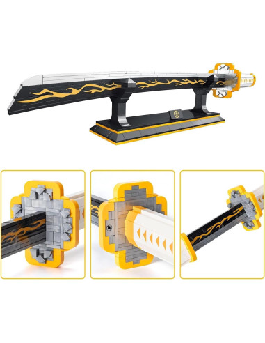 Conjunto de Espada Zenitsu Demon Slayer 99 cm con Soporte