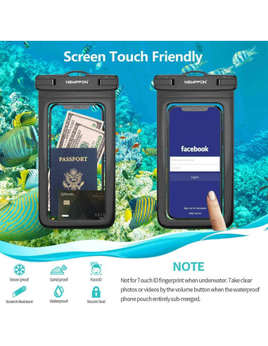 Paquete de 4 Fundas Impermeables Newppon para Smartphone