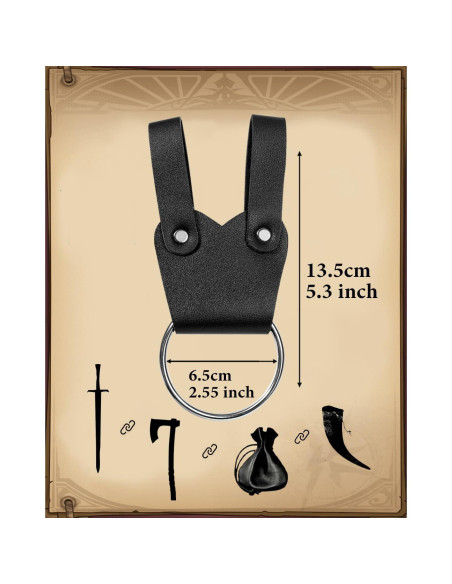 Funda de espada rana SUMGOGO para cinturón medieval negro Funda de espada rana SUMGOGO para cinturón medieval negro