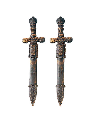 Espada Pirata Plástica YOMENO 29.2 cm con Cuchillo Falso
