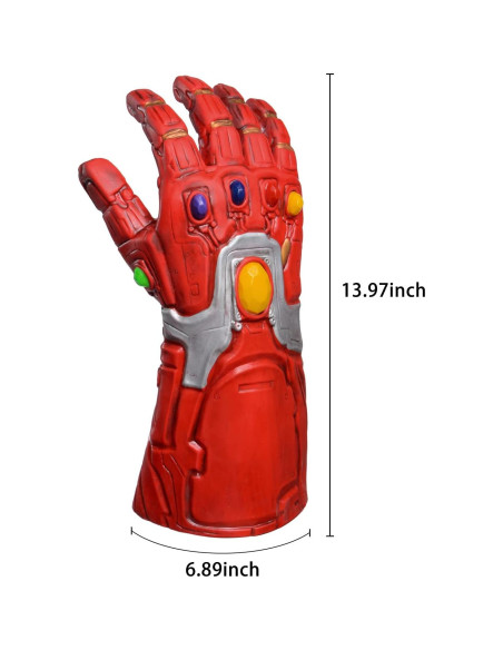 Guantes de látex rojos con LED para Halloween y cosplay Guantes de látex rojos con LED para Halloween y cosplay