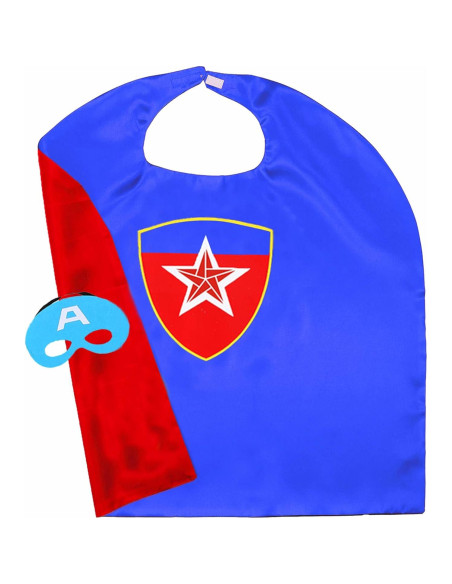Capa y Máscara de Superhéroe para Niños NuGeri - Doble Cara Capa y Máscara de Superhéroe para Niños NuGeri - Doble Cara