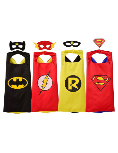 Conjunto de Disfraz de Superhéroe Rubie's para Niños - 4 Capas y 3 Máscaras
