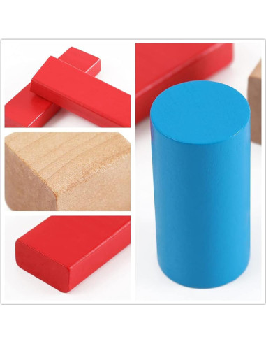 Bloques de Madera Hape - Set Educativo 50 Piezas Colores Brillantes