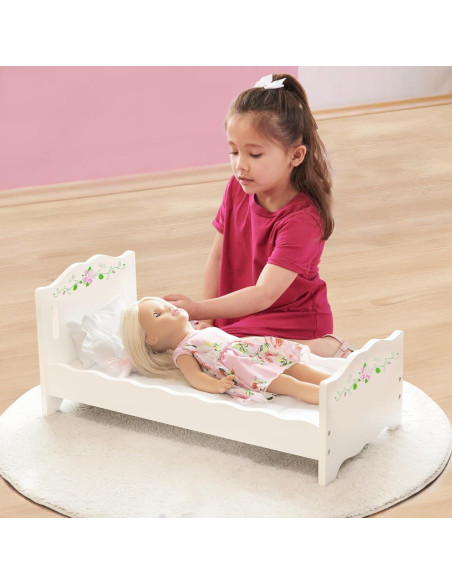 Cama de Muñeca Badger Basket con Muñeca Rubia 45.72 cm Cama de Muñeca Badger Basket con Muñeca Rubia 45.72 cm