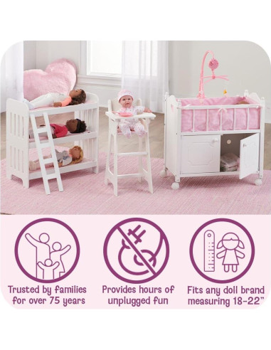 Cama de Muñeca Badger Basket con Muñeca Rubia 45.72 cm