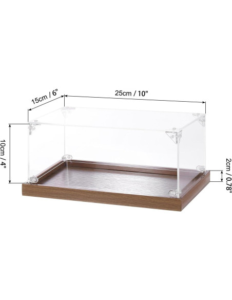 Caja de Exhibición Acrílica MECCANIXITY 25x15x10 cm Transparente Caja de Exhibición Acrílica MECCANIXITY 25x15x10 cm Transparente