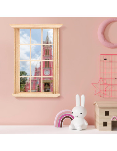 Ventanas Miniatura de Madera YARNOW 8 Pcs 1/12 para Muñecas