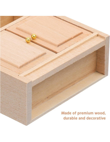 Estante Miniatura de Madera VICASKY 1:12 para Casa de Muñecas
