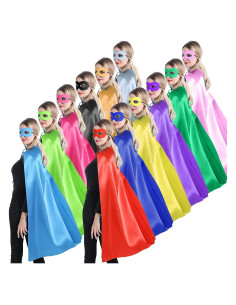 Capes y Máscaras de Superhéroe Kidsfere - 12 Colores para Adultos