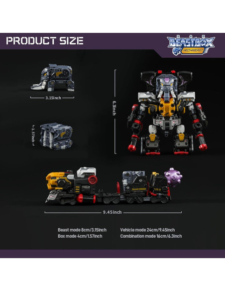Figura de Acción Transformadora 52TOYS BEASTBOX BMM-01 Elefante Figura de Acción Transformadora 52TOYS BEASTBOX BMM-01 Elefante