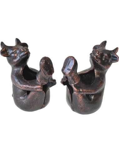 Soportes de Libros Decorativos JUCONSIN de Hierro Fundido - 2 Piezas