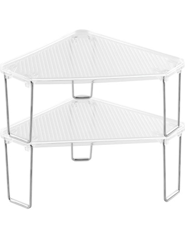 Estante Organizador Plegable de Esquina mDesign - 2 Paquete