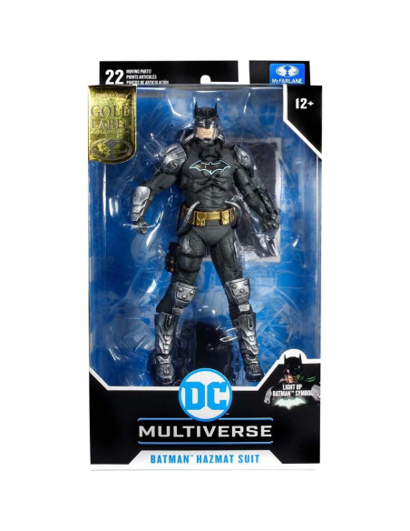 Figura Batman Traje Hazmat DC Multiverse 15cm con Luz Figura Batman Traje Hazmat DC Multiverse 15cm con Luz