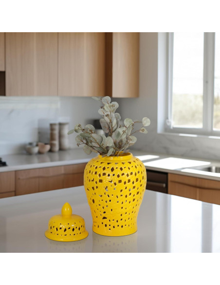 Tarro Decorativo Sagebrook Home 61 cm Amarillo Cerámica Tarro Decorativo Sagebrook Home 61 cm Amarillo Cerámica