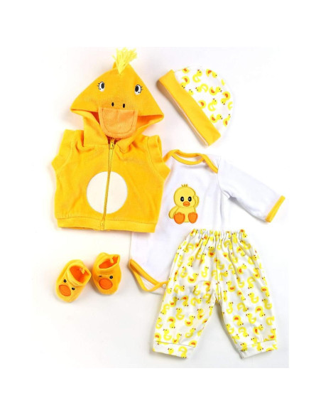 Conjunto de Ropa para Muñecas Renacidas 22" Pedolltree 5 Piezas Conjunto de Ropa para Muñecas Renacidas 22" Pedolltree 5 Piezas