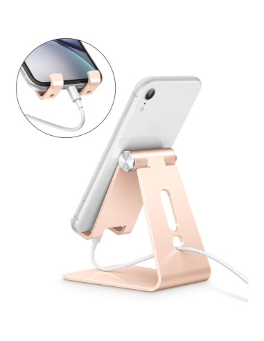Soporte Ajustable para Teléfono OMOTON C2 Aluminio Dorado