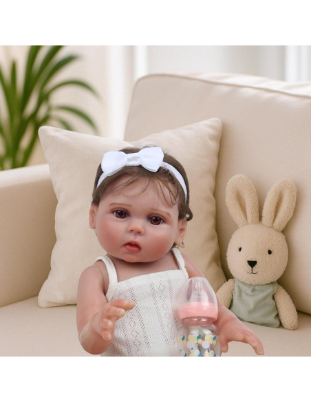 Muñeca Reborn Realista CHAREX 45 cm Silicona con Set Regalo Muñeca Reborn Realista CHAREX 45 cm Silicona con Set Regalo