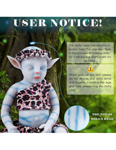 Muñeca de Silicona Vollence 43 cm Niña Durmiendo Realista
