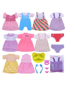 Ropa de Muñeca 30-38 cm Chenghai - 9 Vestidos y Accesorios