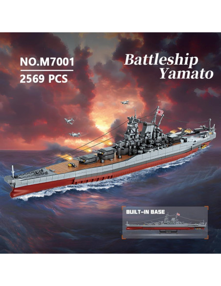 MISINI M7001 Acorazado Yamato 2569 Piezas Bloques de Construcción MISINI M7001 Acorazado Yamato 2569 Piezas Bloques de Construcción