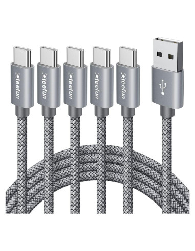 Cable USB C CLEEFUN 5 Unidades 1.83m Carga Rápida
