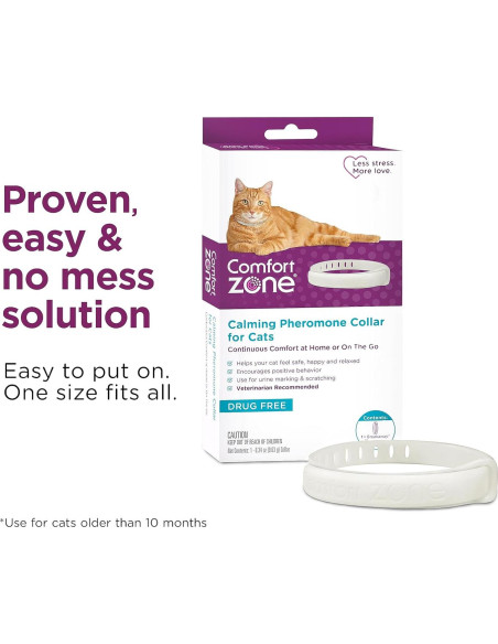 Collares Calmantes para Gatos Comfort Zone - 4 Unidades, 120 Días Collares Calmantes para Gatos Comfort Zone - 4 Unidades, 120 Días