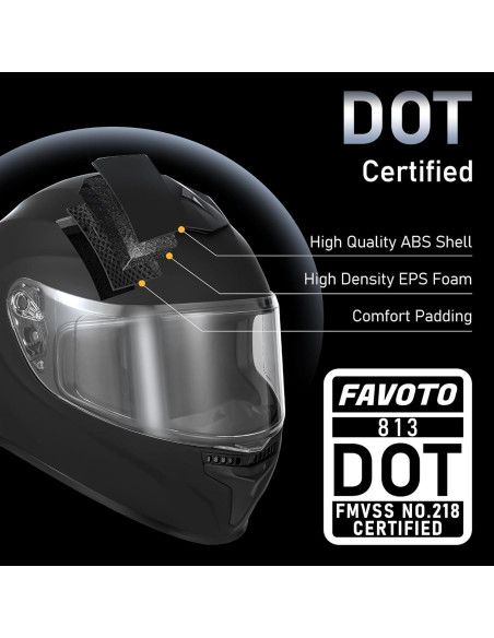 Casco de Motocicleta Favoto Full Face Negro Mediano con 2 Visores Casco de Motocicleta Favoto Full Face Negro Mediano con 2 Visores