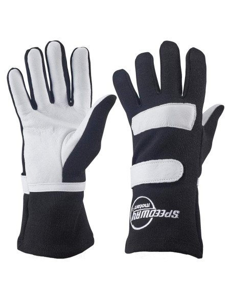 Guantes de Carreras Speedway Motors Nomex Capa Simple Grande Negro Guantes de Carreras Speedway Motors Nomex Capa Simple Grande Negro