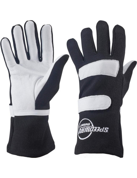 Guantes de Carreras Speedway Motors Nomex Capa Simple Grande Negro Guantes de Carreras Speedway Motors Nomex Capa Simple Grande Negro