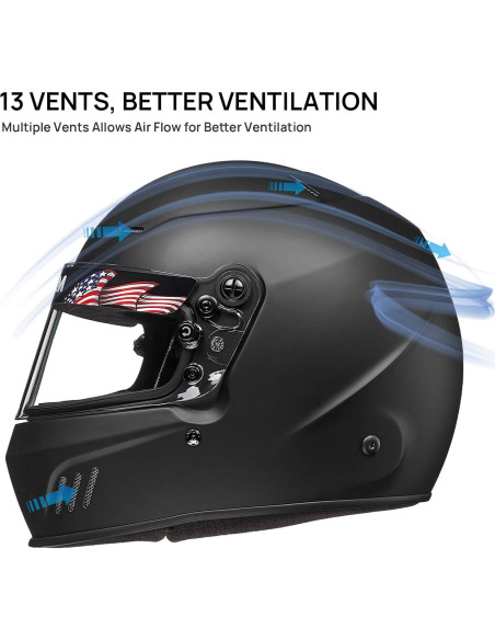 Casco Integral ILM 760 SA2020 para Carreras Automovilísticas Negro Mate L Casco Integral ILM 760 SA2020 para Carreras Automovilísticas Negro Mate L