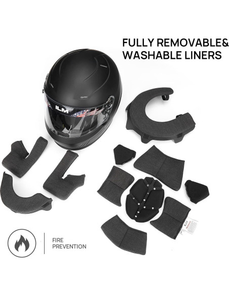 Casco Integral ILM 760 SA2020 para Carreras Automovilísticas Negro Mate L Casco Integral ILM 760 SA2020 para Carreras Automovilísticas Negro Mate L