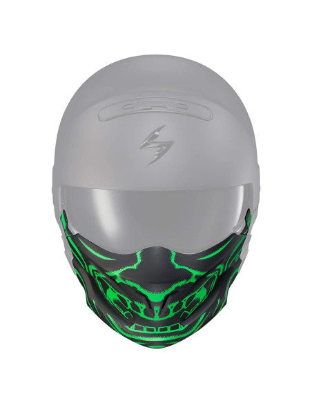 Cubierta de Barbilla Scorpion EXO Covert Verde Brillante DOT Cubierta de Barbilla Scorpion EXO Covert Verde Brillante DOT